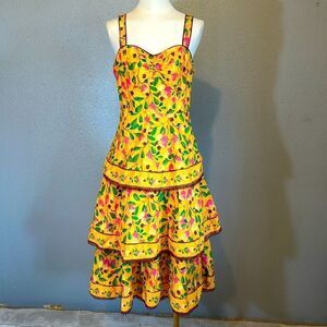NEW Farm Rio mini cashew midi dress size M